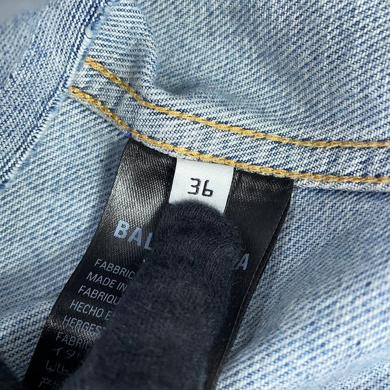 バレンシアガ ジャケット ロゴ デニムジャケット スモールフィット レディースサイズ36 834010 BALENCIAGA アウター
