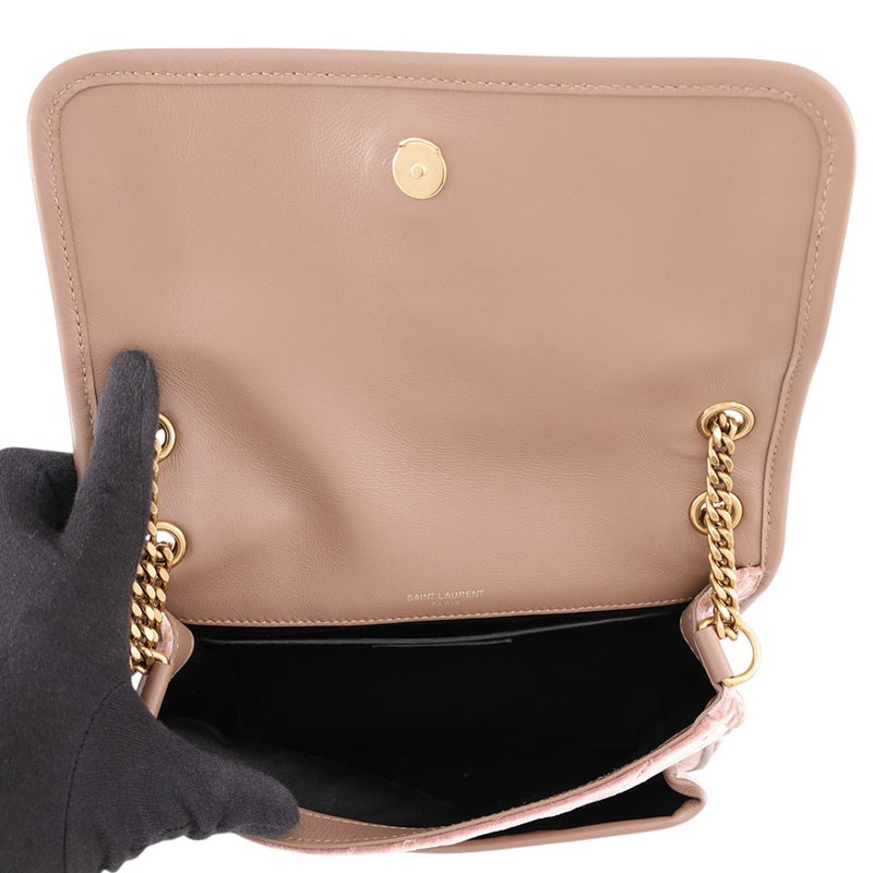 サンローランパリ チェーンショルダーバッグ ニキ ベイビー ベルベット レザー 633160 SAINT LAURENT PARIS