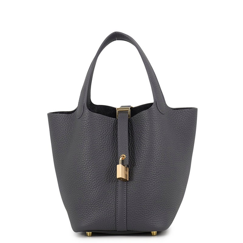エルメス ハンドバッグ ピコタンロックPM アルドワーズ/シャンパンゴールド金具 トリヨンクレマンス G刻印 HERMES