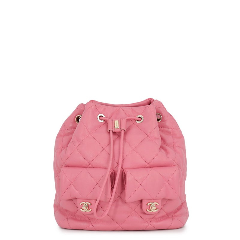 シャネル リュック ココマーク マトラッセ バックパック ドローストリング ダブルポケット ラムスキン AS4342 CHANEL