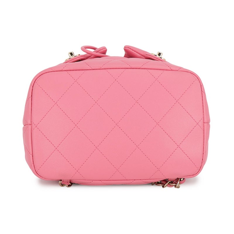 シャネル リュック ココマーク マトラッセ バックパック ドローストリング ダブルポケット ラムスキン AS4342 CHANEL