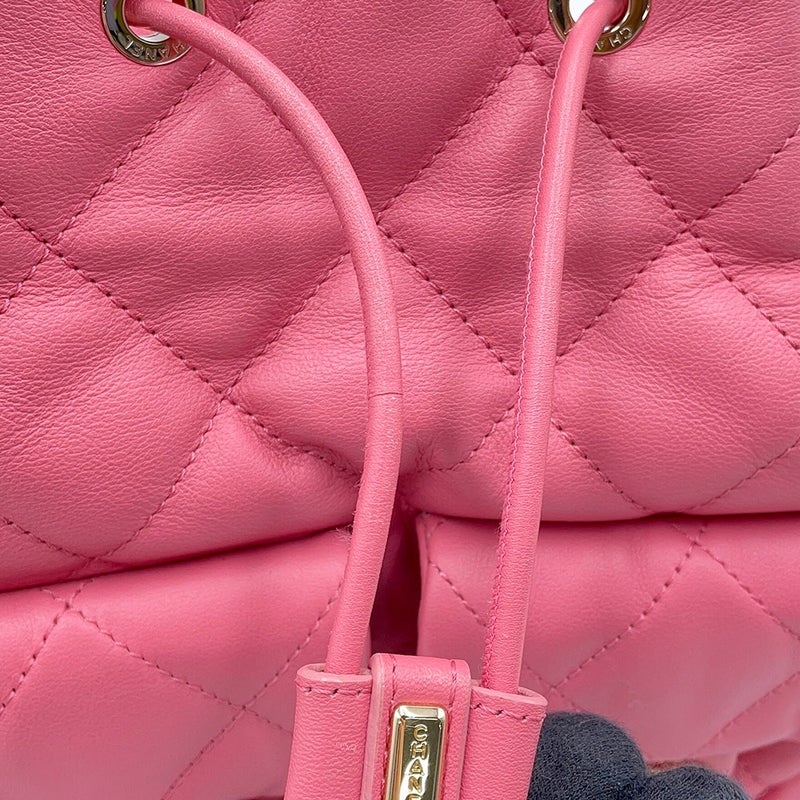 シャネル リュック ココマーク マトラッセ バックパック ドローストリング ダブルポケット ラムスキン AS4342 CHANEL
