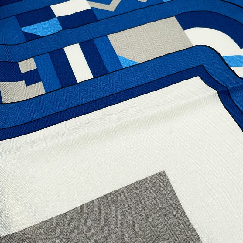 エルメス スカーフ カレH 100 ロボカバール ROBOCABAR カシミヤ シルク HERMES