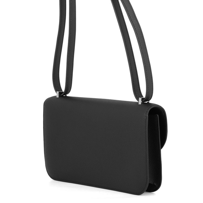 エルメス ショルダーバッグ コンスタンス エラン ミロワール ブラック/シルバー金具 エプソン G刻印 HERMES 黒