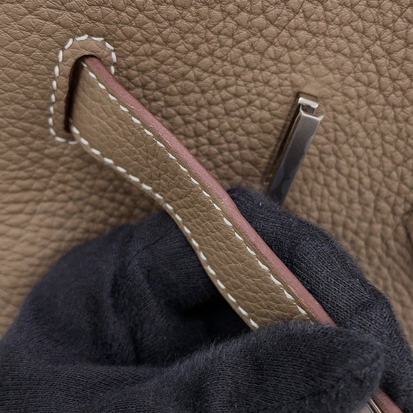 エルメス バーキン35 エトゥープ/シルバー金具 トゴ B刻印 HERMES Birkin ハンドバッグ
