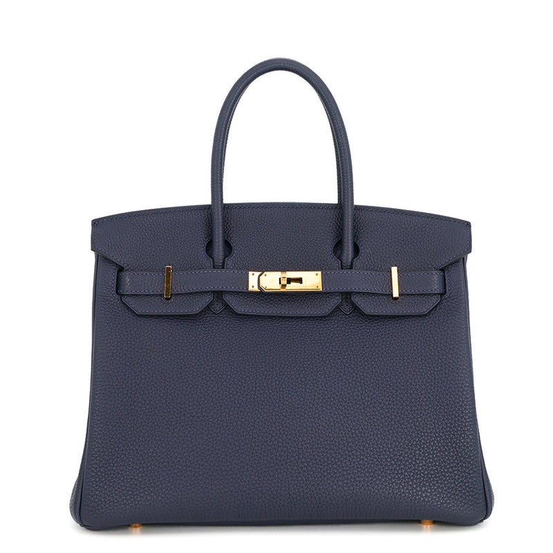 エルメス バーキン30 ブルーニュイ/ゴールド金具 トゴ X刻印 HERMES Birkin ハンドバッグ