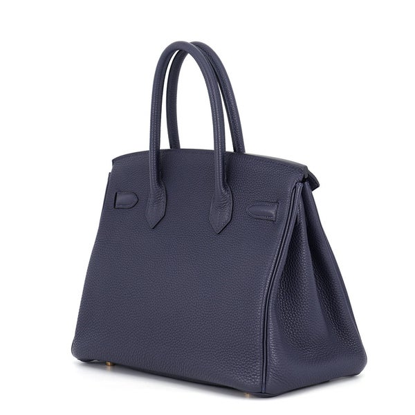 エルメス バーキン30 ブルーニュイ/ゴールド金具 トゴ X刻印 HERMES Birkin ハンドバッグ