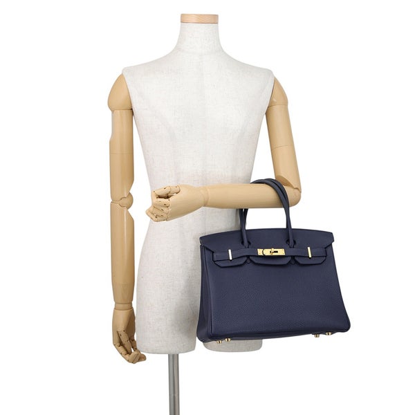 エルメス バーキン30 ブルーニュイ/ゴールド金具 トゴ X刻印 HERMES Birkin ハンドバッグ