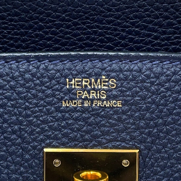 エルメス バーキン30 ブルーニュイ/ゴールド金具 トゴ X刻印 HERMES Birkin ハンドバッグ