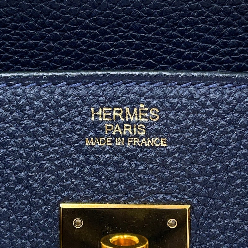 エルメス バーキン30 ブルーニュイ/ゴールド金具 トゴ X刻印 HERMES Birkin ハンドバッグ