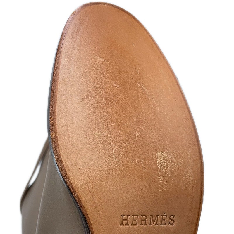 エルメス ブーツ ジャンピング ボックスカーフ レディースサイズ37 1/2 HERMES ロングブーツ