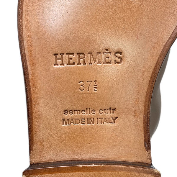 エルメス ブーツ ジャンピング ボックスカーフ レディースサイズ37 1/2 HERMES ロングブーツ