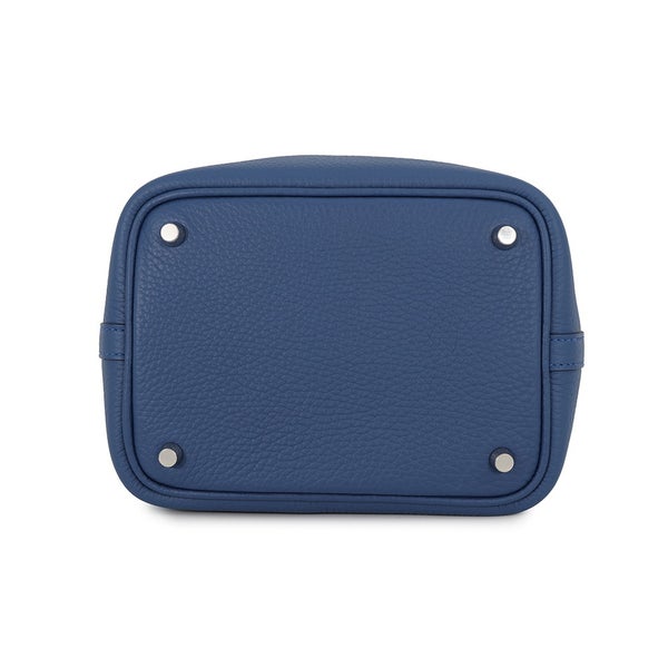 エルメス ハンドバッグ ピコタンロックPM ブルータイ/シルバー金具 トリヨンクレマンス G刻印 HERMES トートバッグ