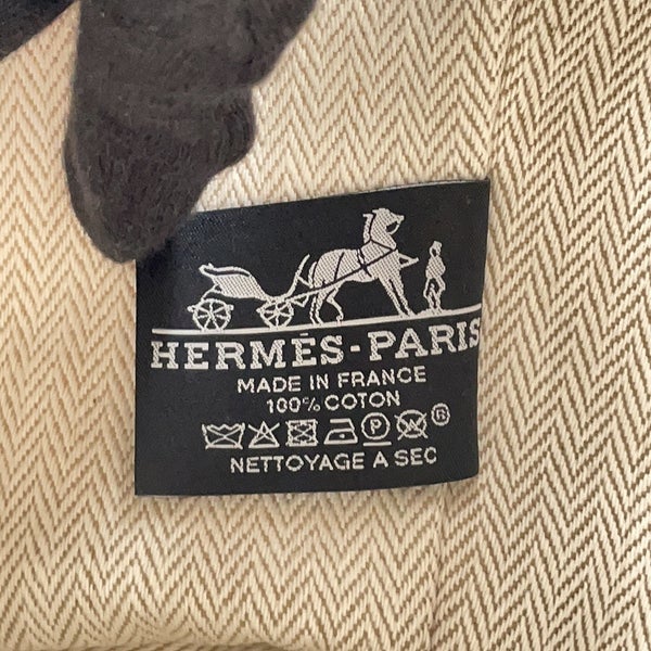 エルメス ポーチ ブリッド・ア・ブラックGM ナチュラル/シルバー金具 キャンバス HERMES バッグ 小物入れ