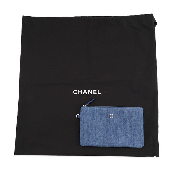 シャネル チェーンショルダーバッグ CHANEL 22 マトラッセ ロゴ スモール デニム AS3260 ポーチ付き