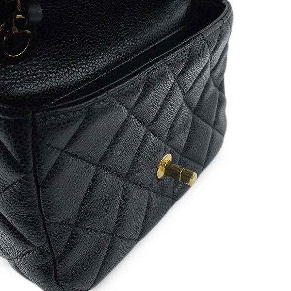 シャネル チェーンショルダーバッグ ミニ マトラッセ ココマーク CCスネーク キャビアスキン AS5098 CHANEL 黒