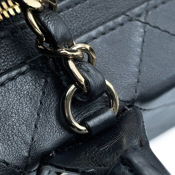 シャネル チェーンショルダーバッグ マトラッセ ココマーク バニティバッグ カーフレザー AS3345 CHANEL 黒