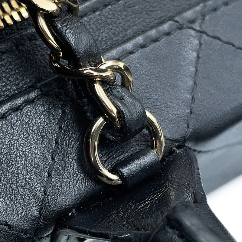 シャネル チェーンショルダーバッグ マトラッセ ココマーク バニティバッグ カーフレザー AS3345 CHANEL 黒