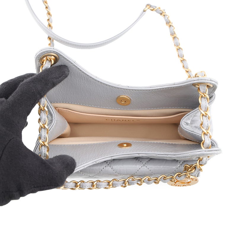 シャネル チェーンショルダーバッグ マトラッセ ココマーク ホーボー シャイニーカーフスキン AS4323 CHANEL バッグ