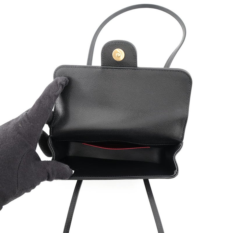 シャネル ショルダーバッグ ストラップ クラッチバッグ ココマーク キャビアスキン AP5068 26年春夏 プレコレクション 黒