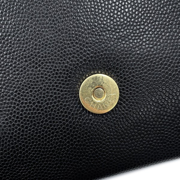 シャネル ショルダーバッグ ストラップ クラッチバッグ ココマーク キャビアスキン AP5068 26年春夏 プレコレクション 黒