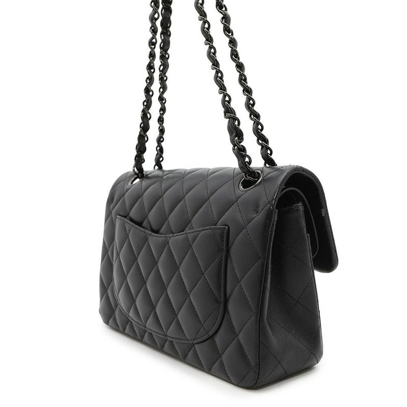 シャネル チェーンショルダーバッグ マトラッセ23 ココマーク ダブルチェーン ラムスキン A01113 CHANEL バッグ 黒