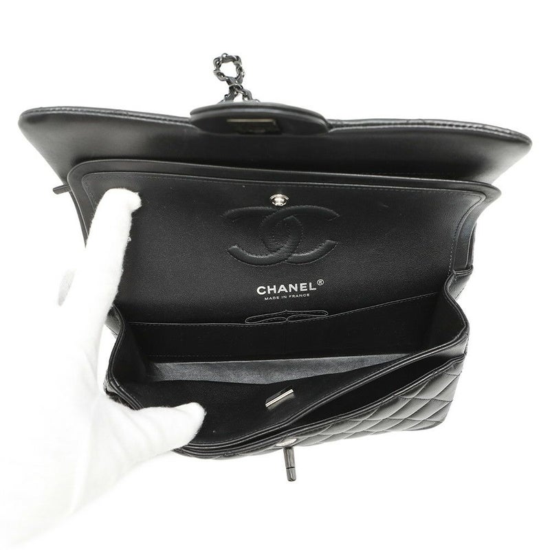 シャネル チェーンショルダーバッグ マトラッセ23 ココマーク ダブルチェーン ラムスキン A01113 CHANEL バッグ 黒