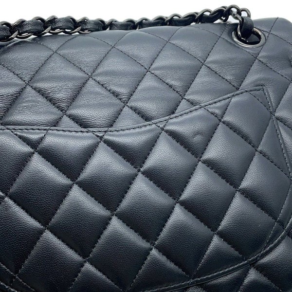シャネル チェーンショルダーバッグ マトラッセ23 ココマーク ダブルチェーン ラムスキン A01113 CHANEL バッグ 黒