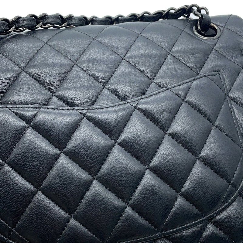 シャネル チェーンショルダーバッグ マトラッセ23 ココマーク ダブルチェーン ラムスキン A01113 CHANEL バッグ 黒