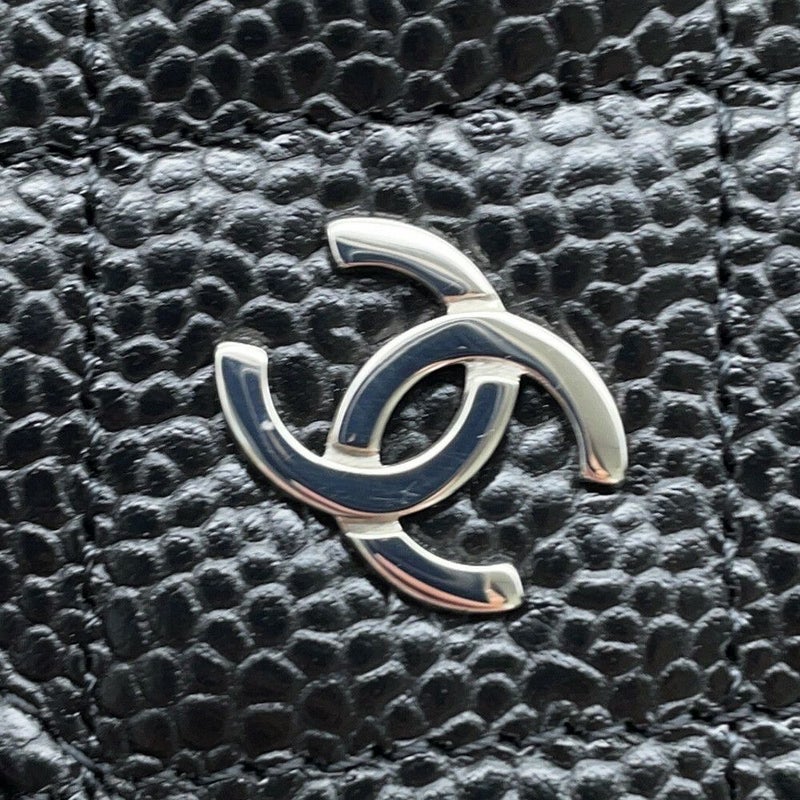 シャネル チェーンウォレット マトラッセ ココマーク キャビアスキン A33814 CHANEL 財布 黒