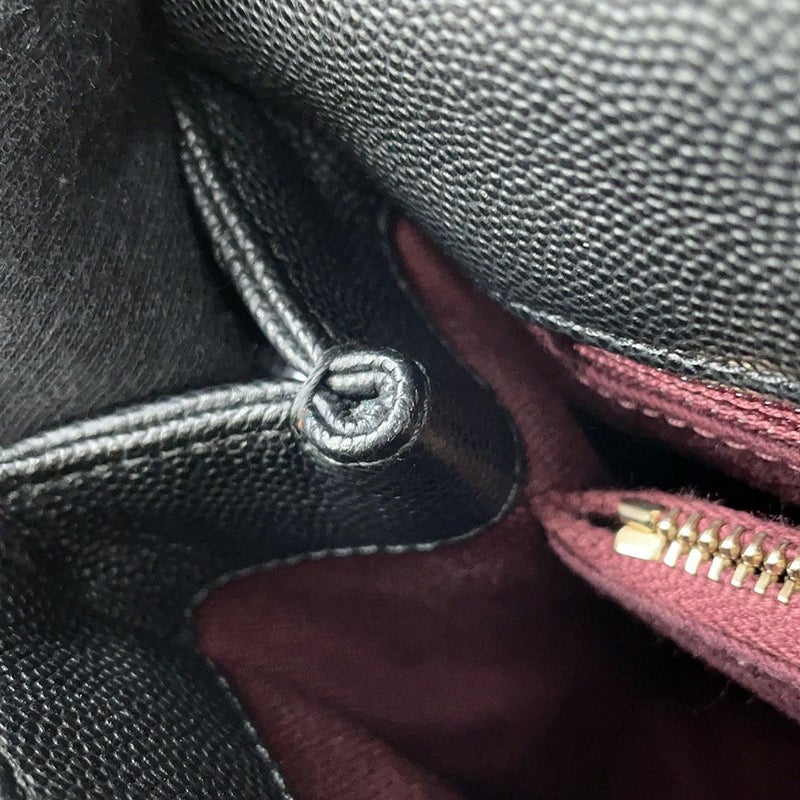 シャネル ハンドバッグ マトラッセ ココマーク ハンドル フラップ キャビアスキン A92991 黒