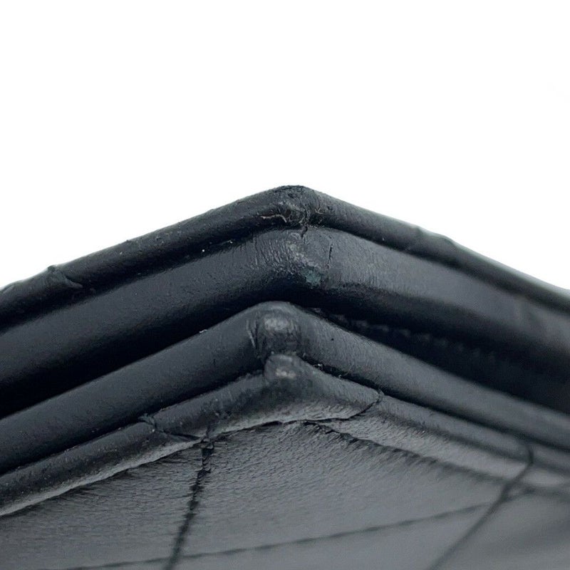 シャネル パスポートケース マトラッセ ココマーク カーフレザー AP3824 CHANEL 黒