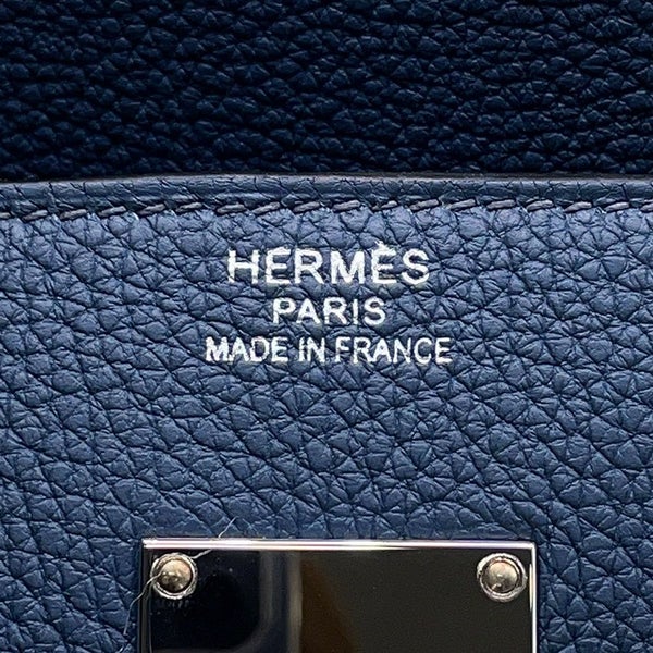 エルメス ハンドバッグ オータクロア40 ヴェールボスフォール/ブルー/シルバー金具 トワルミリタリー/エバーカラー K刻印