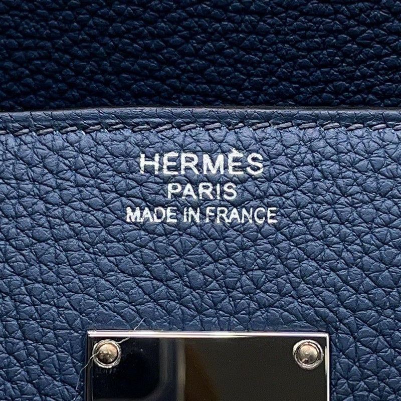 エルメス ハンドバッグ オータクロア40 ヴェールボスフォール/ブルー/シルバー金具 トワルミリタリー/エバーカラー K刻印