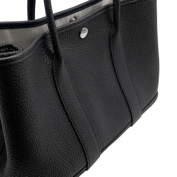エルメス トートバッグ ガーデンパーティTPM ブラック/シルバー金具 ネゴンダ U刻印 黒