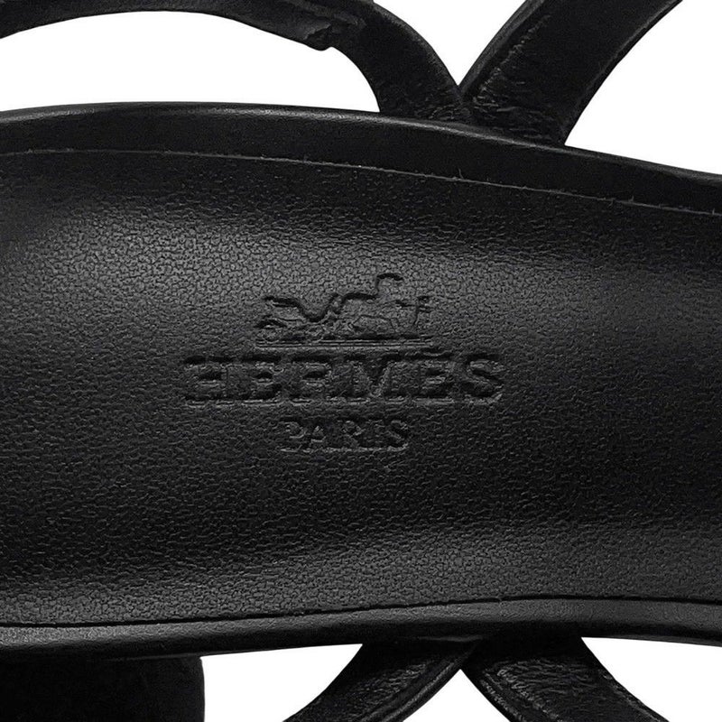 エルメス サンダル グラムール レザー レディースサイズ37 HERMES ミュール 黒