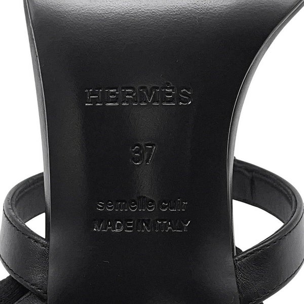 エルメス サンダル グラムール レザー レディースサイズ37 HERMES ミュール 黒