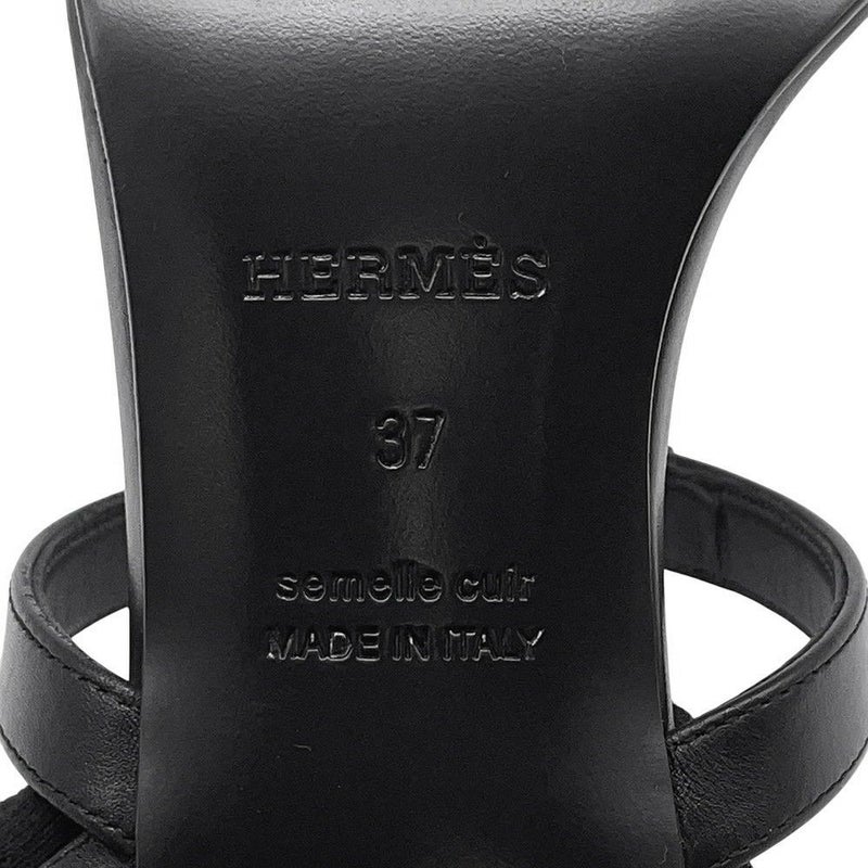 エルメス サンダル グラムール レザー レディースサイズ37 HERMES ミュール 黒