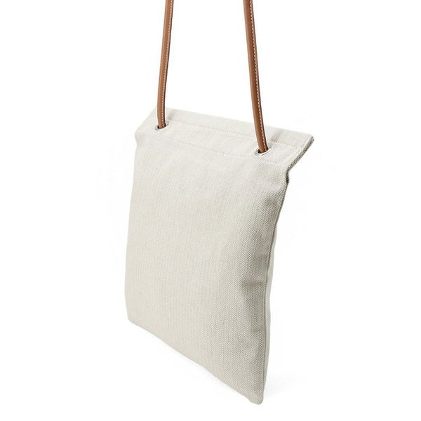 エルメス ショルダーバッグ サック アリーヌMM エクリュ/フォーヴ/シルバー金具 トワルシェブロン/バレニア B刻印