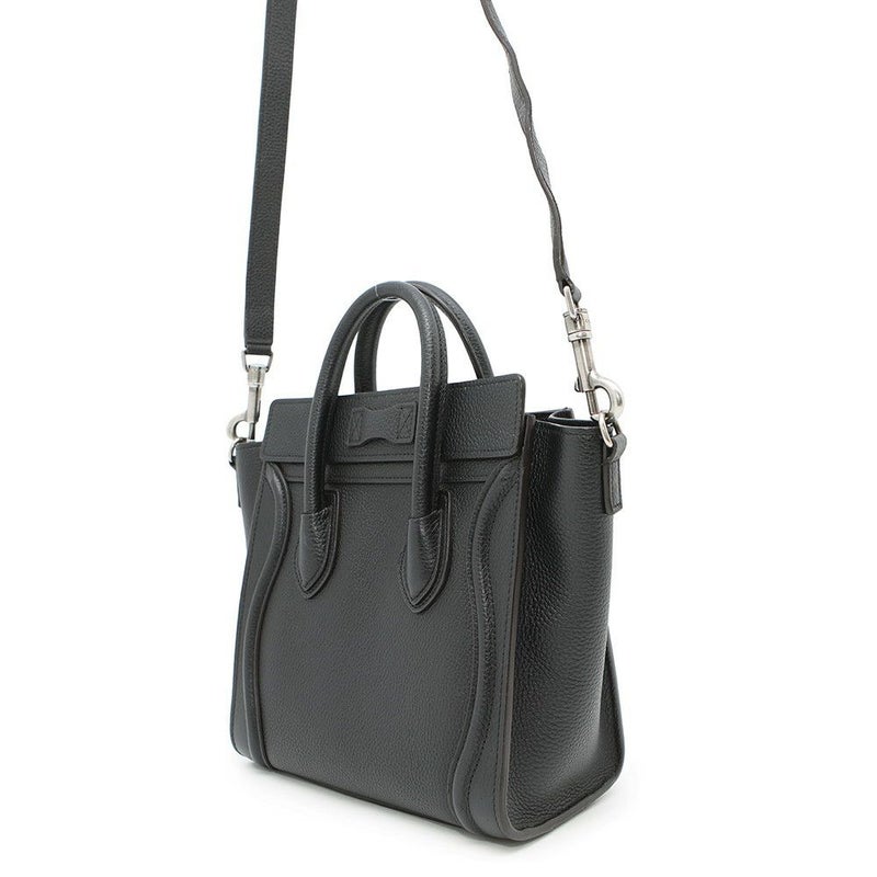 セリーヌ ハンドバッグ ラゲージ ナノショッパー 189243 CELINE 2way 黒