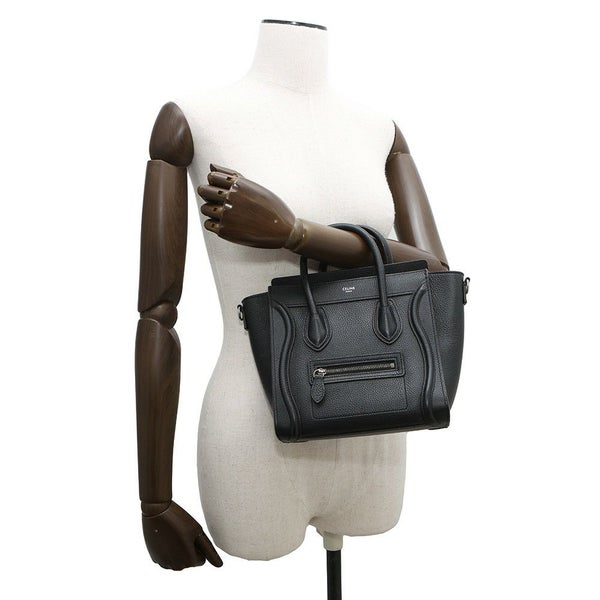 セリーヌ ハンドバッグ ラゲージ ナノショッパー 189243 CELINE 2way 黒