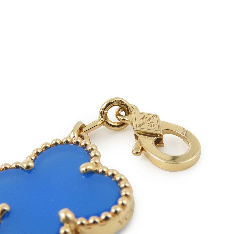 ヴァンクリーフ＆アーペル ブレスレット ヴィンテージ アルハンブラ ブレスレット 5モチーフ ブルーアゲート K18YG VCARP34900