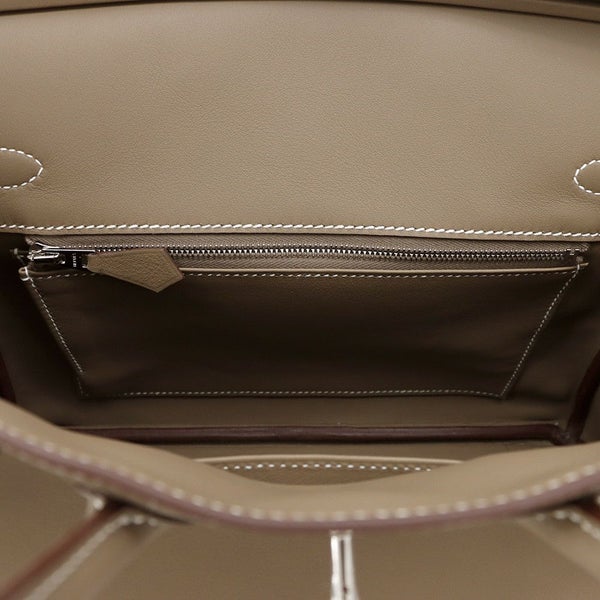 エルメス バーキン25 エトゥープ/シルバー金具 スイフト K刻印 HERMES Birkin ハンドバッグ