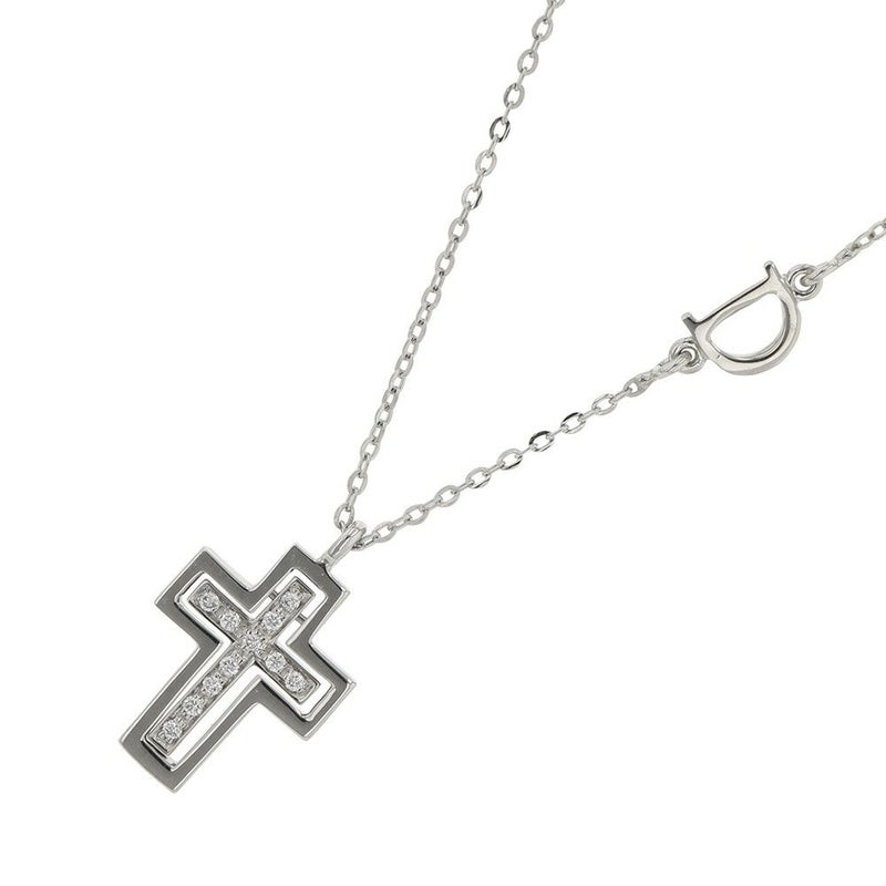 ダミアーニ ネックレス ベル エポック ミニ クロス ダイヤモンド K18WGホワイトゴールド 20059783 DAMIANI ペンダント