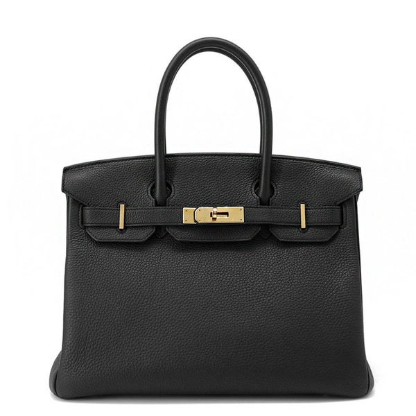 エルメス バーキン30 ブラック/ピンクゴールド金具 トゴ C刻印 HERMES Birkin ハンドバッグ 黒