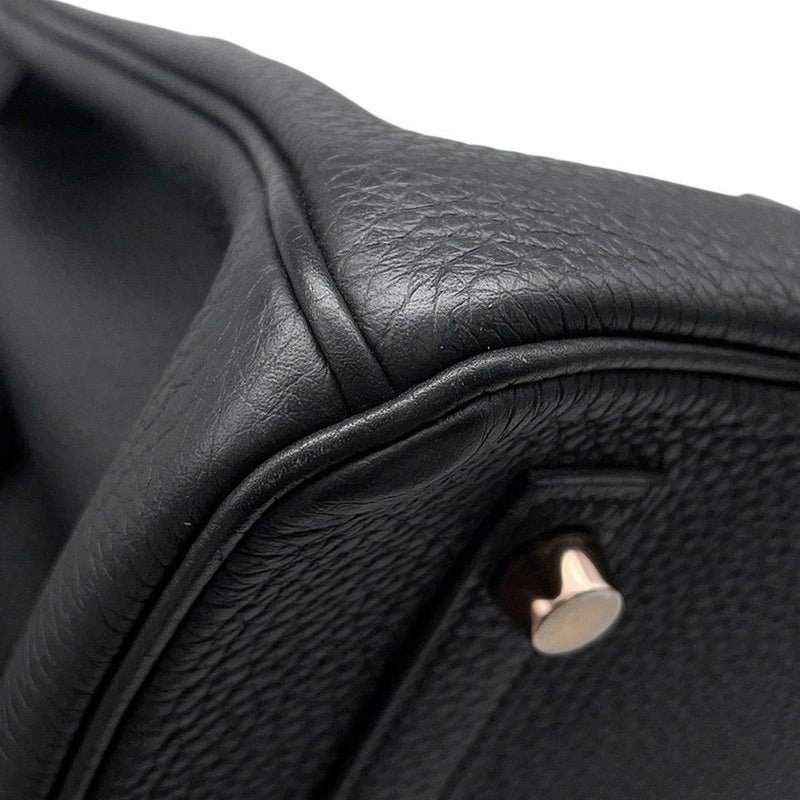 エルメス バーキン30 ブラック/ピンクゴールド金具 トゴ C刻印 HERMES Birkin ハンドバッグ 黒