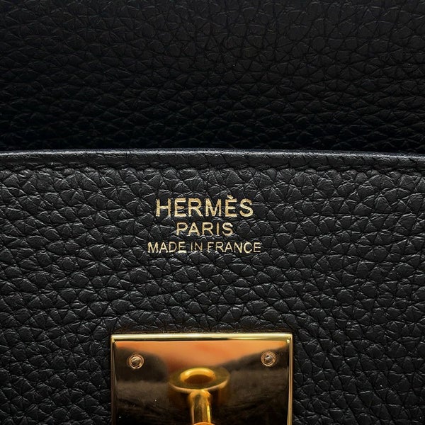エルメス バーキン30 ブラック/ピンクゴールド金具 トゴ C刻印 HERMES Birkin ハンドバッグ 黒