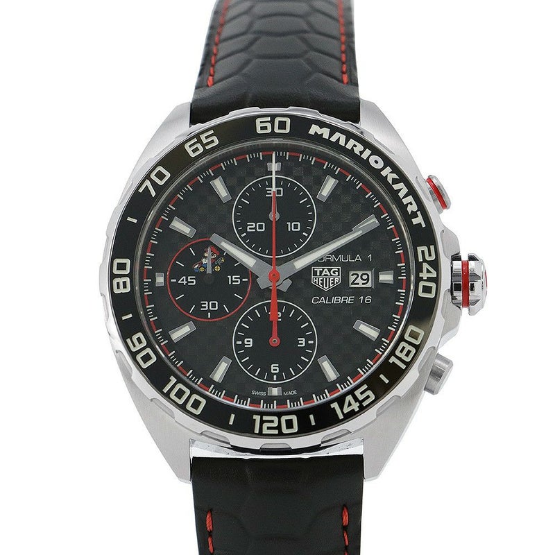 タグホイヤー フォーミュラ1 キャリバー16 クロノグラフ マリオカート コラボ CAZ201E TAGHEUER 黒文字盤