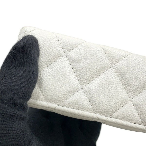 シャネル ハンドバッグ マトラッセ ココマーク バニティケース キャビアスキン AP4404 CHANEL 白 2way ヴァニティ