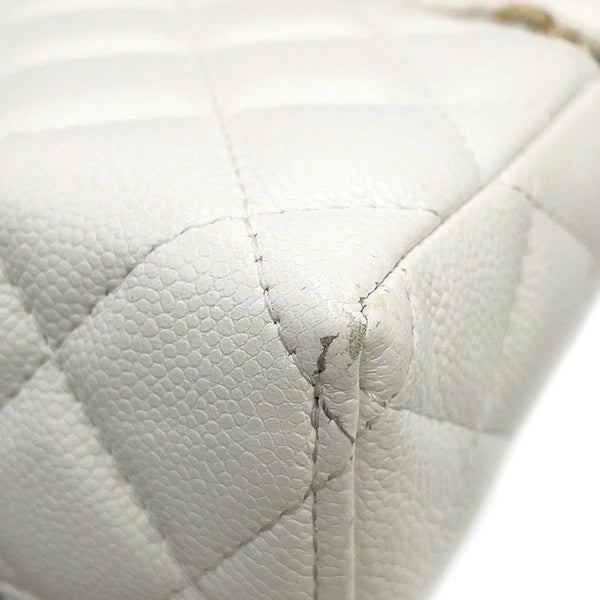 シャネル ハンドバッグ マトラッセ ココマーク バニティケース キャビアスキン AP4404 CHANEL 白 2way ヴァニティ